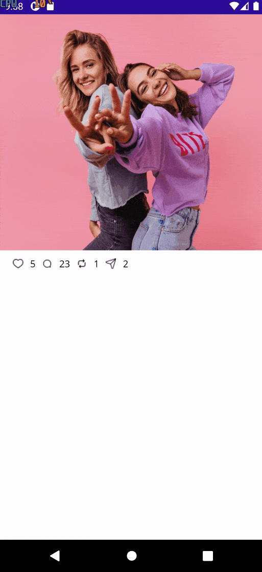 Instagram like animations Heart like and unlike behaviors