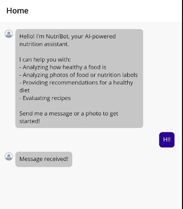 Sending and receiving messages using predefined commands