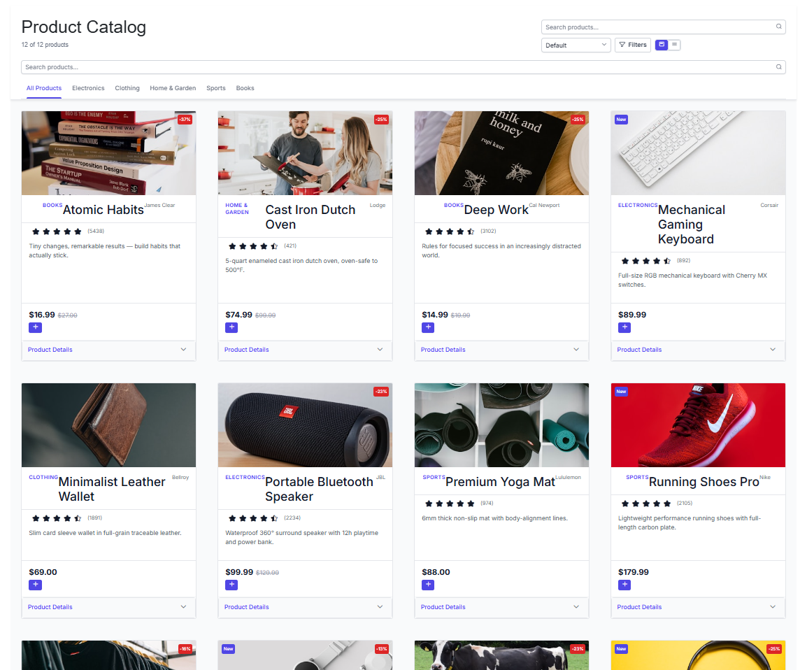 Syncfusion product catalog