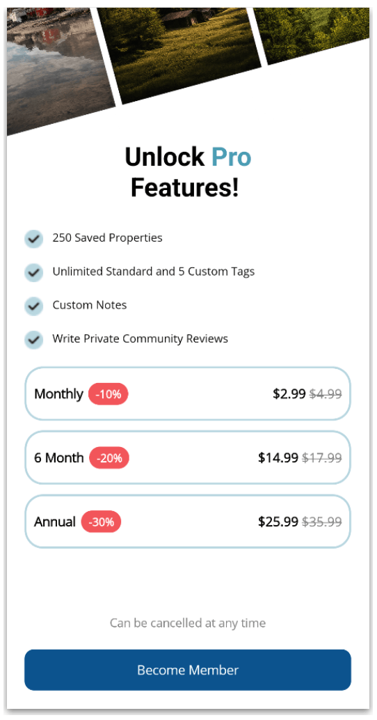 .NET MAUI travel app footer