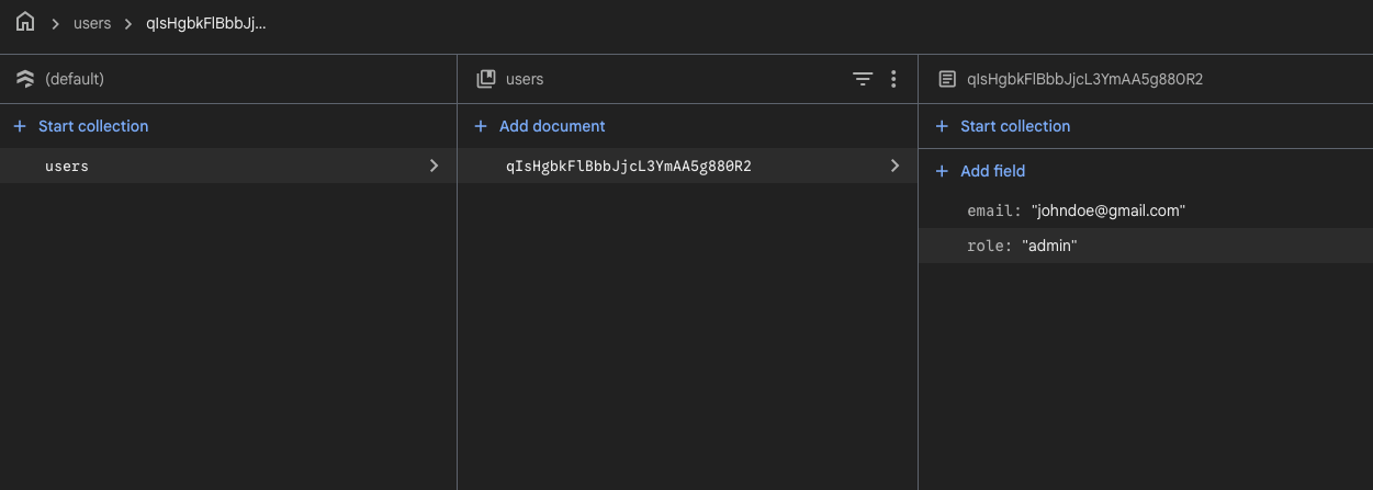 Firebase role definition - authorized Firebase role definition - authorized