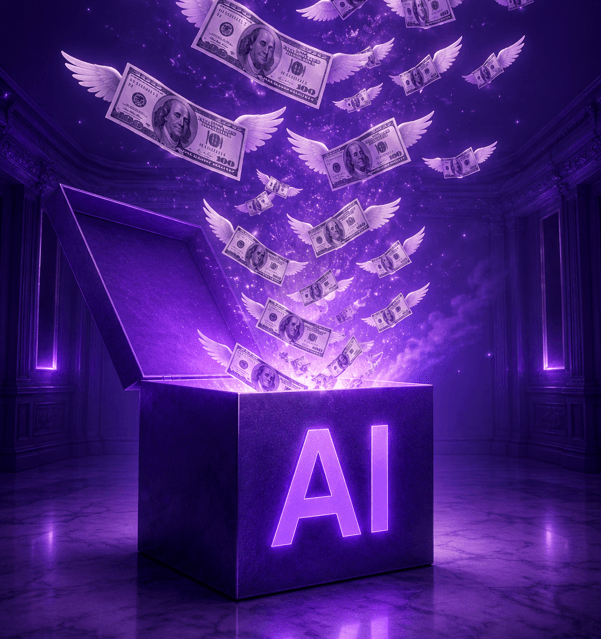 ai-ate-my-budget AI Ate My Budget - money flying away