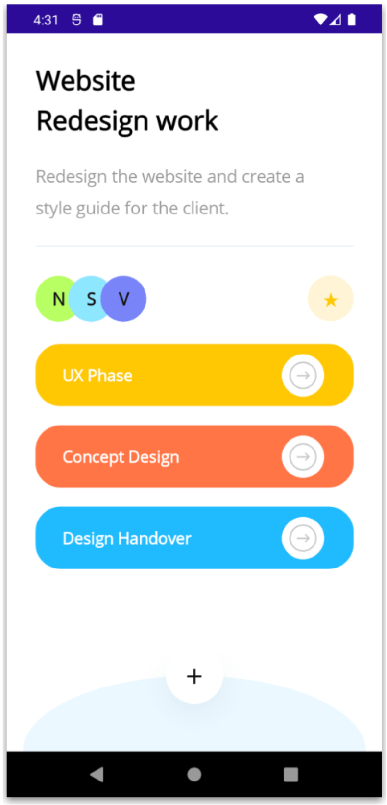 Footer is now added with a pulus sign