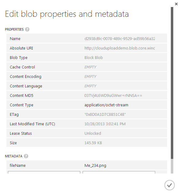 BLOB Meta Data