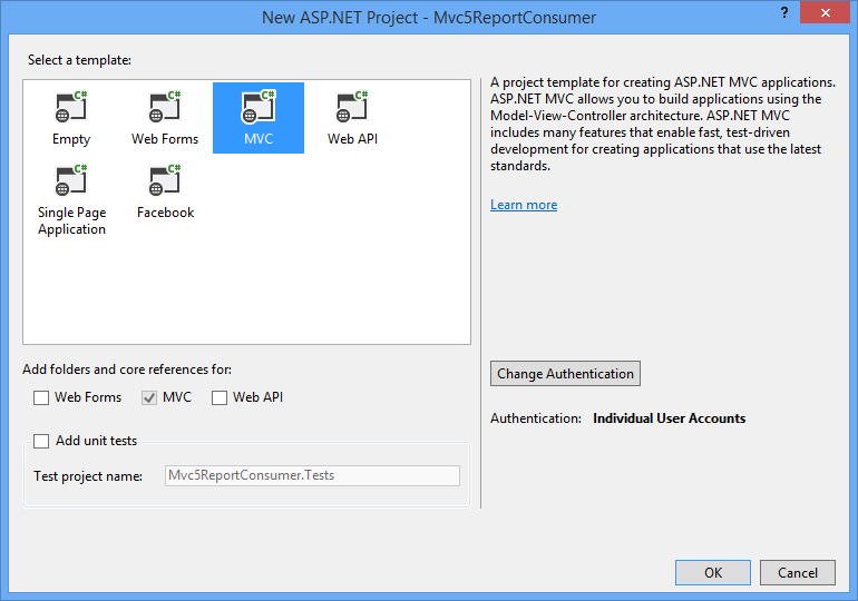 mvc5rptconsumer_projecttemplates MVC Project Dialog