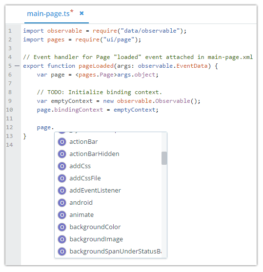 nativescript typescript nativescript typescript