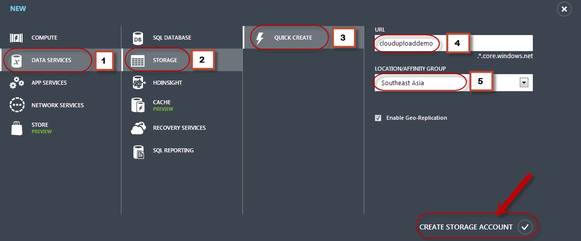 New Storage Account Creation