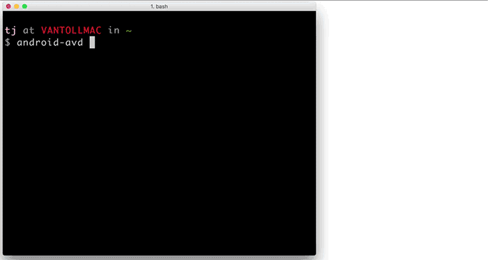 run android emulator from command line mac
