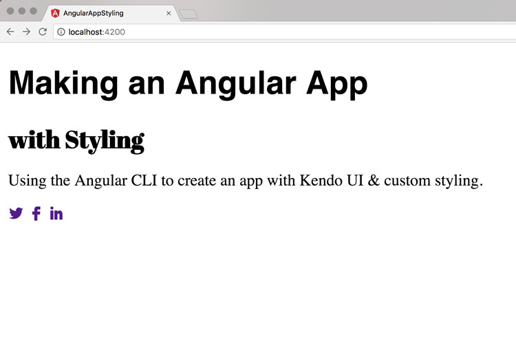 How To Create An Angular Application: Adding Styling With Kendo UI ...