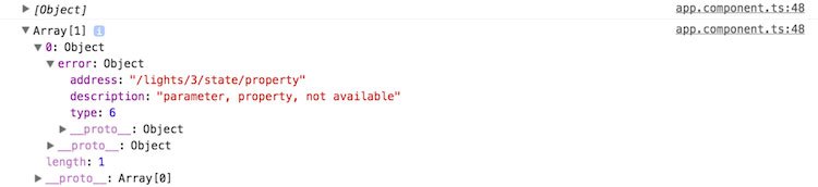 an error from the API