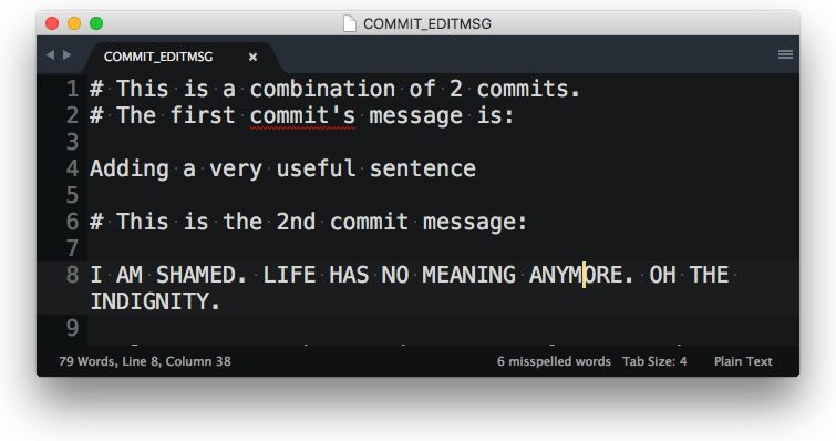 edit git commit message