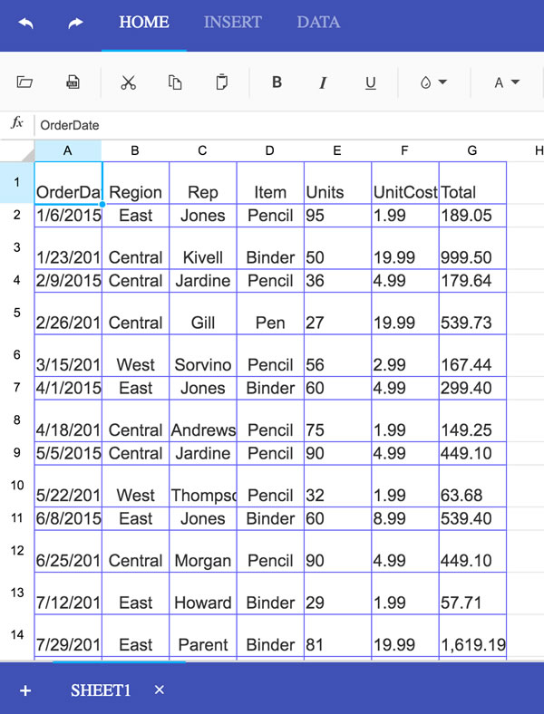 The Performance of Kendo UI Spreadsheet Versus Office 365 Excel