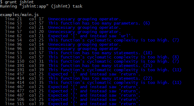 grunt-contrib-jshint output example