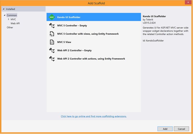 Kendo UI Scaffolder