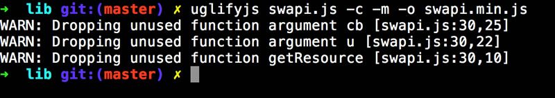 Uglify output