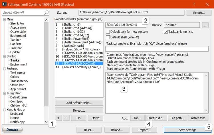 ConEmu  Configuring Cmd Prompt