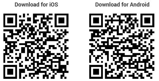 qr codes for downloading companion apps