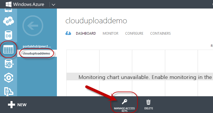 Storage Account Dashboard