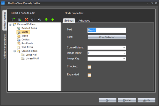 RadTreeView Property Builder (WinForms)