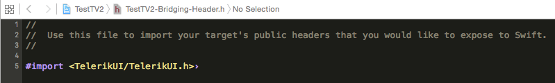 Bridging Header Bridging Header