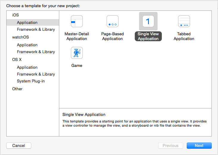 single view application xcode 12