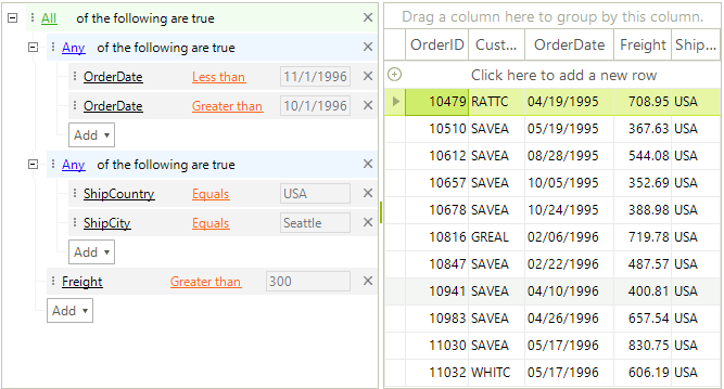 UI for WinForms - RadDataFilter Control 