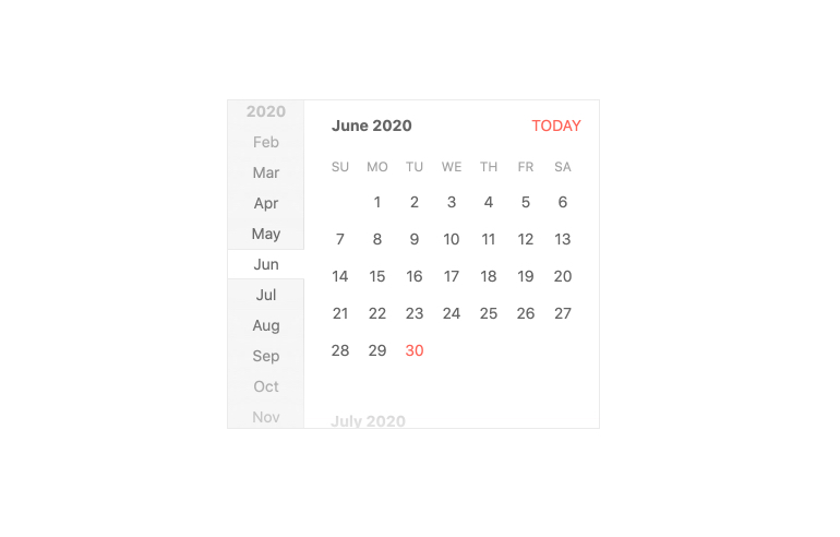 Kendo UI for Angular - Calendar Overview