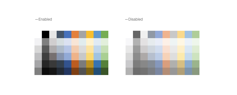 Kendo UI for Angular ColorPalette - Disabled