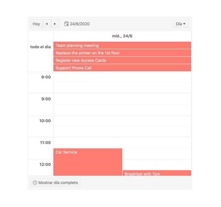 Kendo UI for Angular Scheduler - Globalization