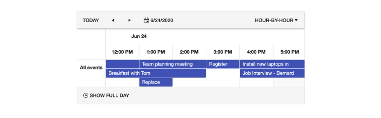 Kendo UI for Angular Scheduler - Timeline View