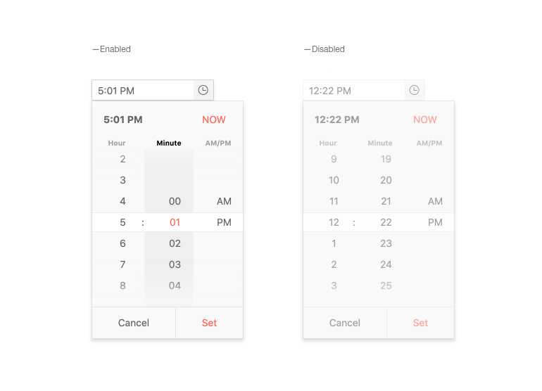 Angular时间选择器的Kendo UI -禁用