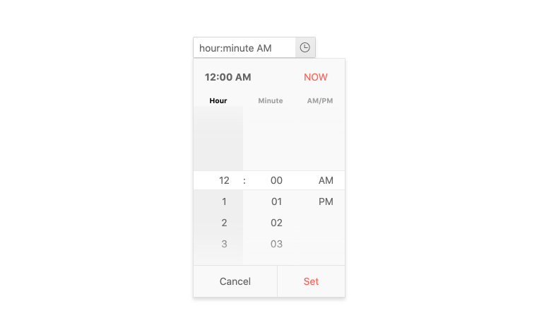 Kendo UI for Angular TimePicker - Overview