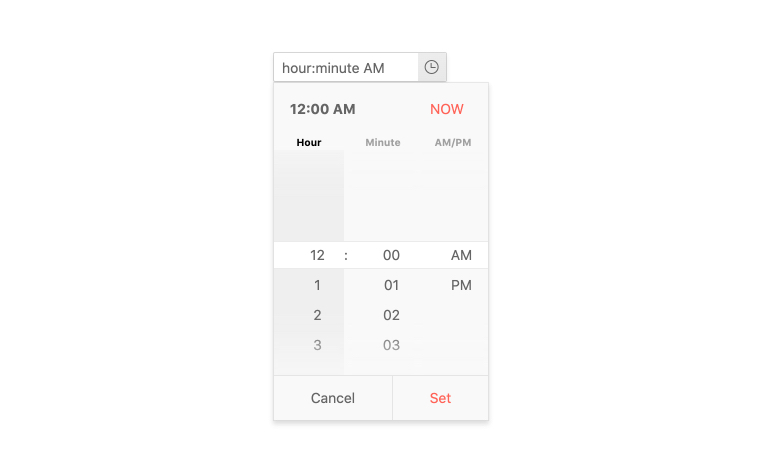 Time Picker Control