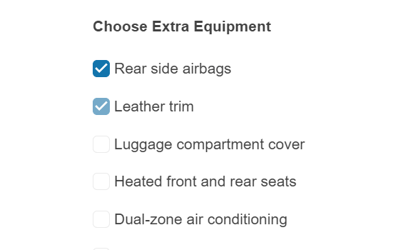 Checkbox component example