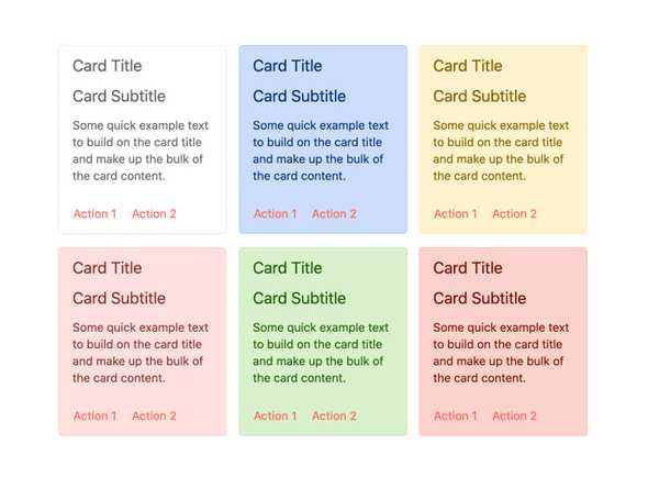 Vue Card Types