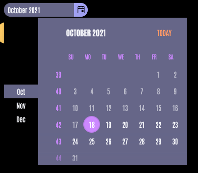 React DatePicker in Schedule Shore Leave app month year date format