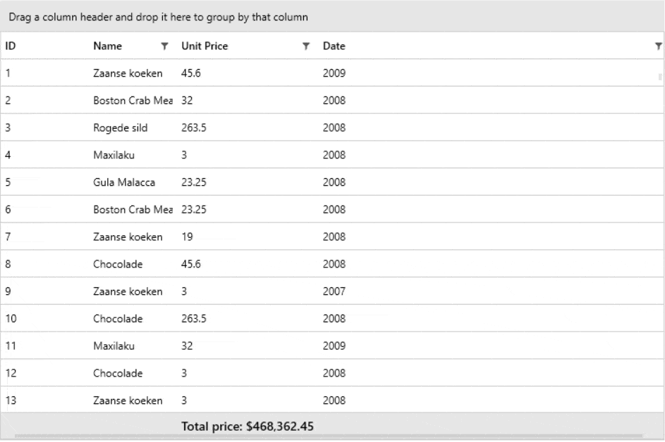 Asynchronously exporting 10000 rows