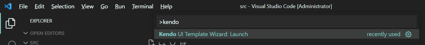 Figure 4 - Launch Kendo UI Template Generator