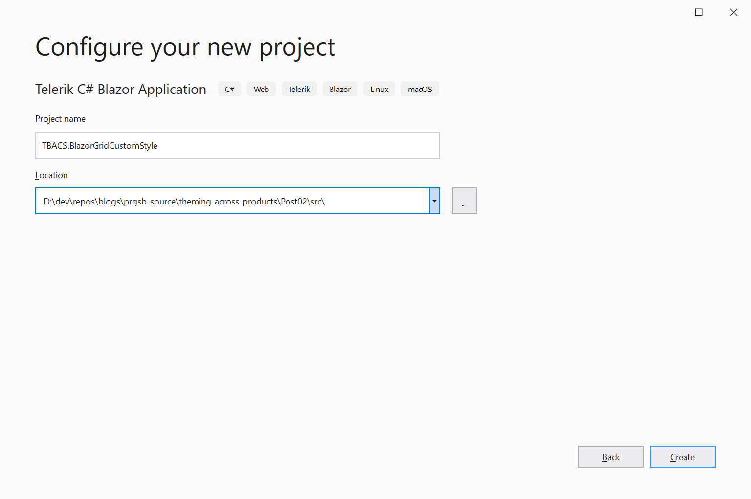 Figure 13 - Name and Location of Project