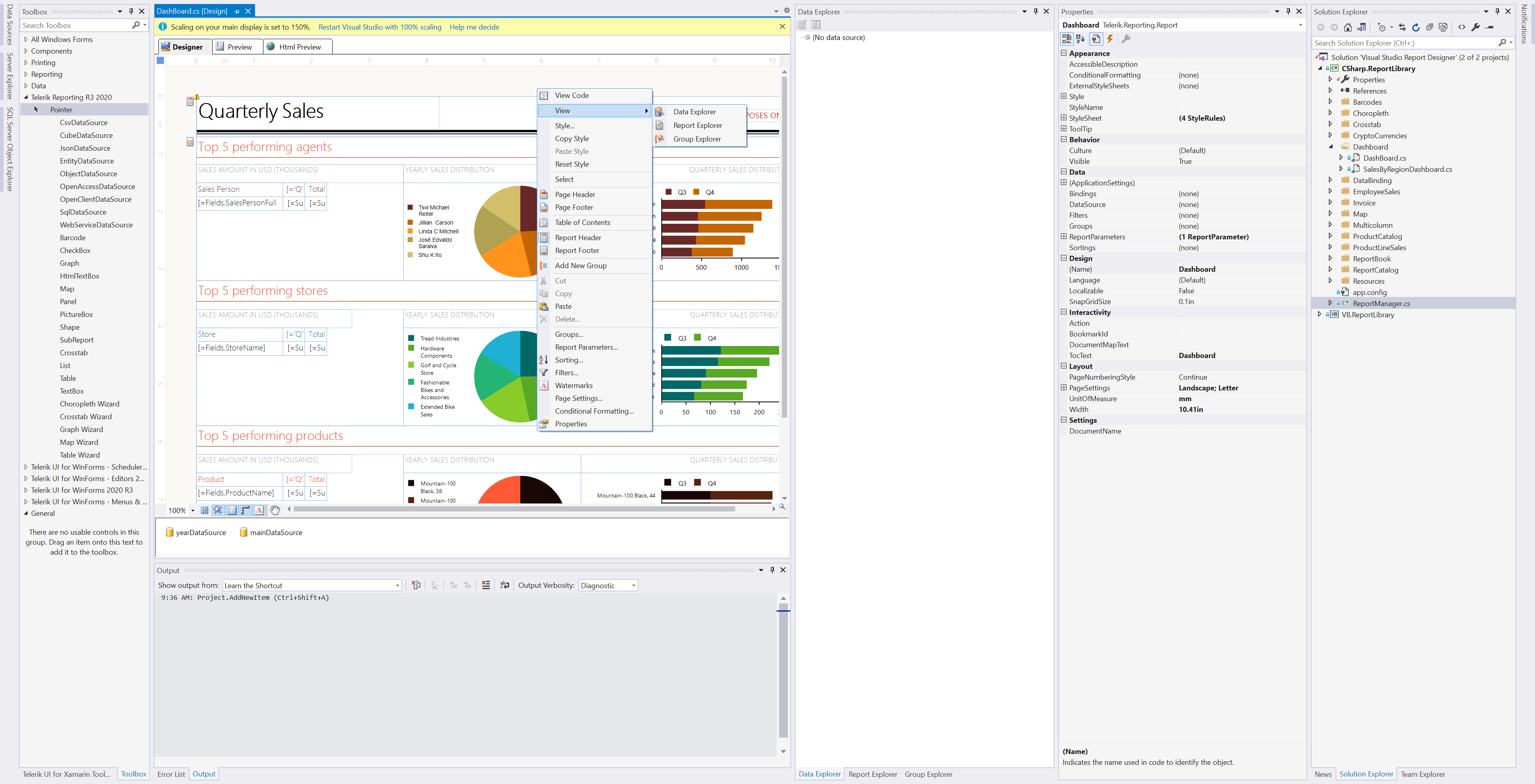 Visual Studio Designer View Editors