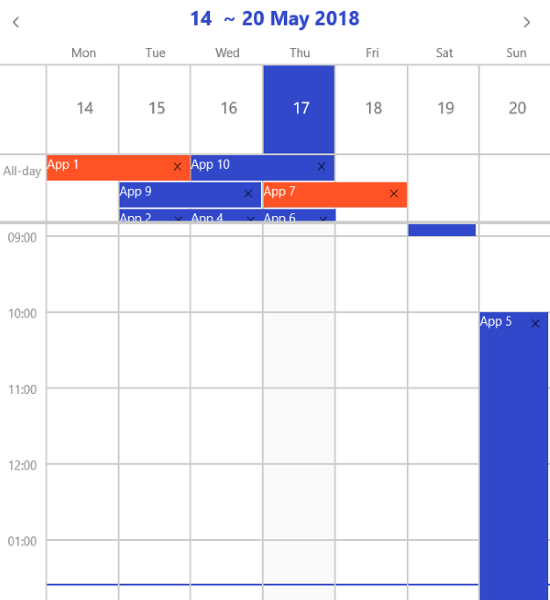 MultiDayViewCalendarCRUD MultiDayViewCalendarCRUD