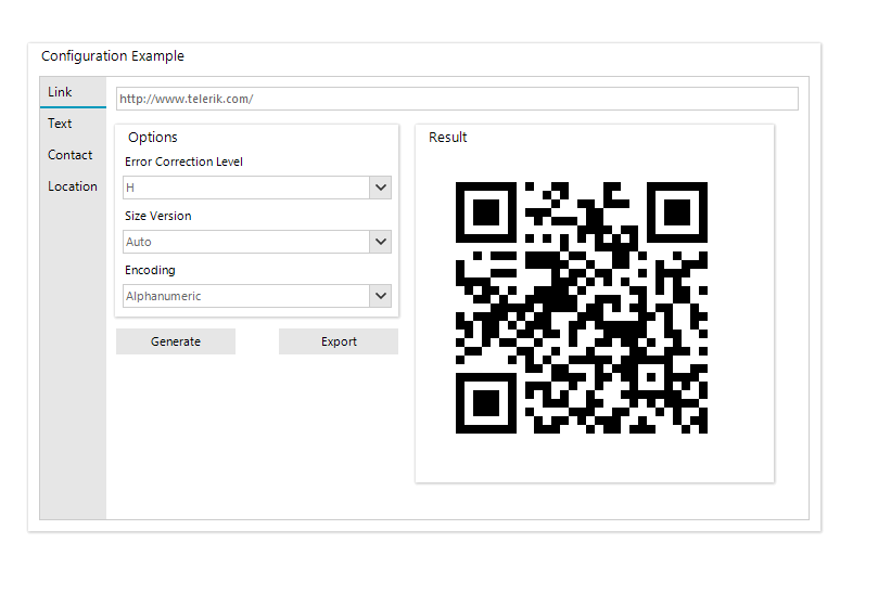 Telerik UI for WinForms - BarCode Qr Overview image