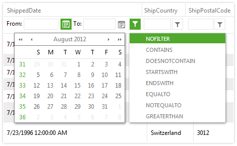 Telerik ASP.NET AJAX GridView - Filtering Telerik ASP.NET AJAX GridView - Filtering