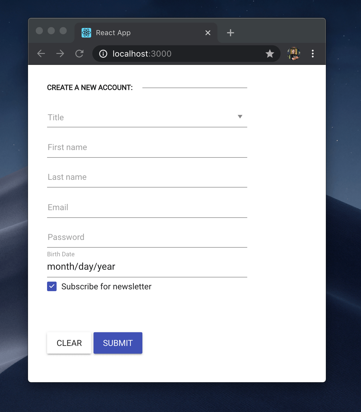 app-intial-lode empty create-react-app index page