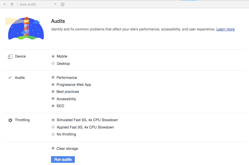 Audits tab Audits tab