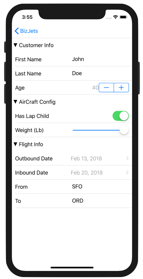 AviationDataForm AviationDataForm
