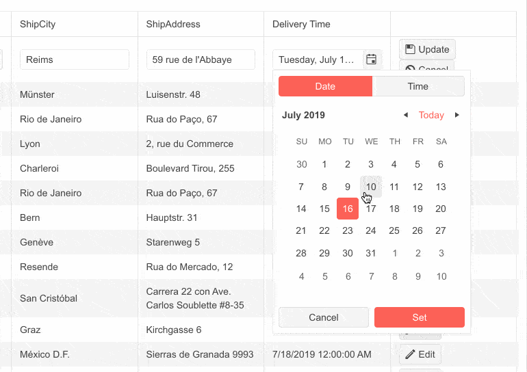 Telerik UI for Blazor Custom Editor Date Time