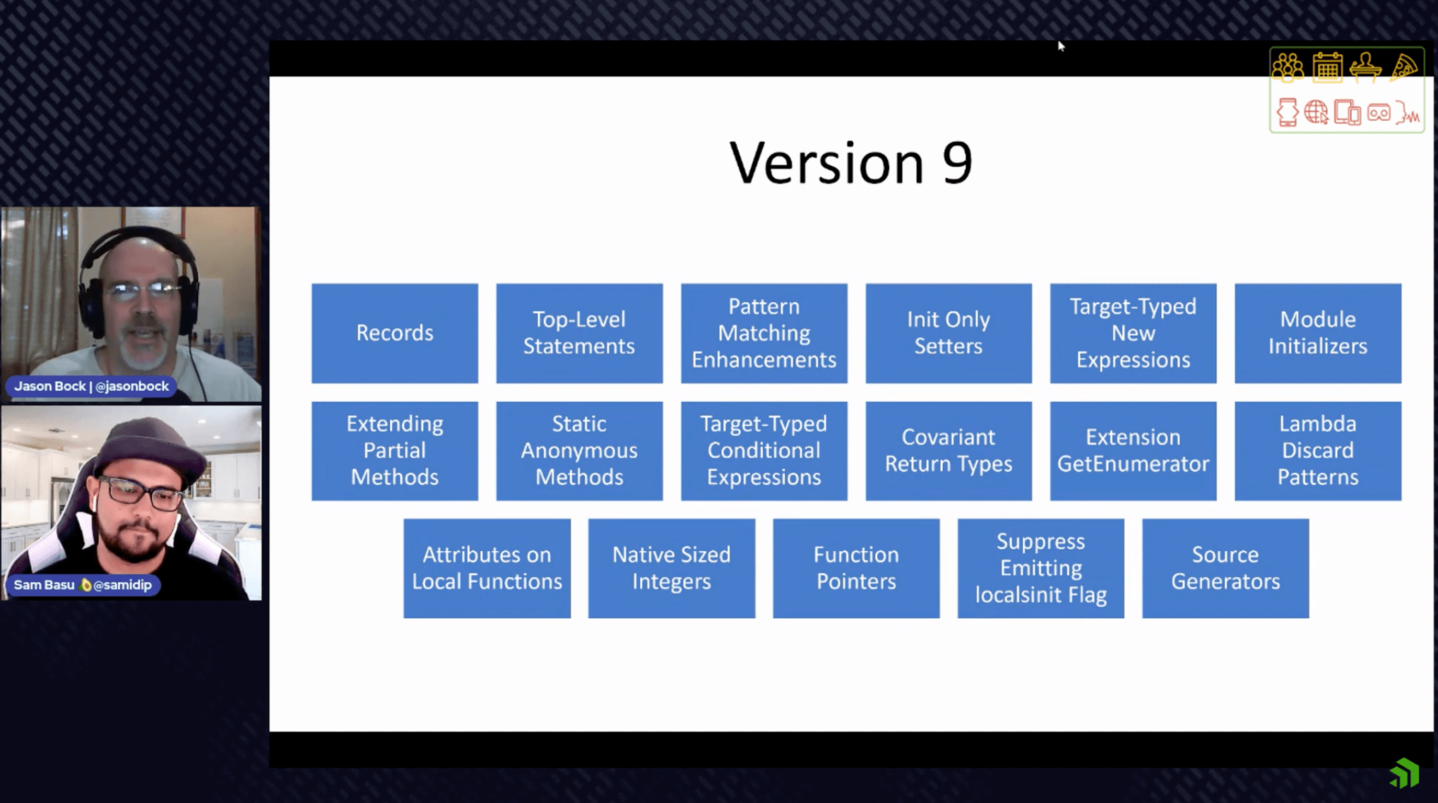 C# 9 discussion with Sam Basu and Jason Bock