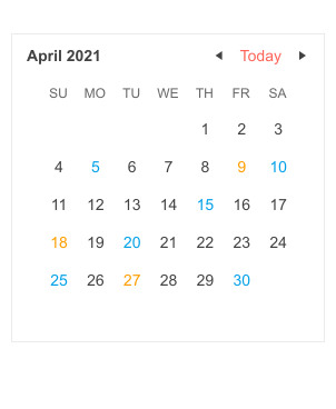 Telerik UI for Blazor Calendar - Templates