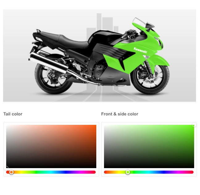 Telerik UI for ASP.NET MVC ColorPicker - flat color picker